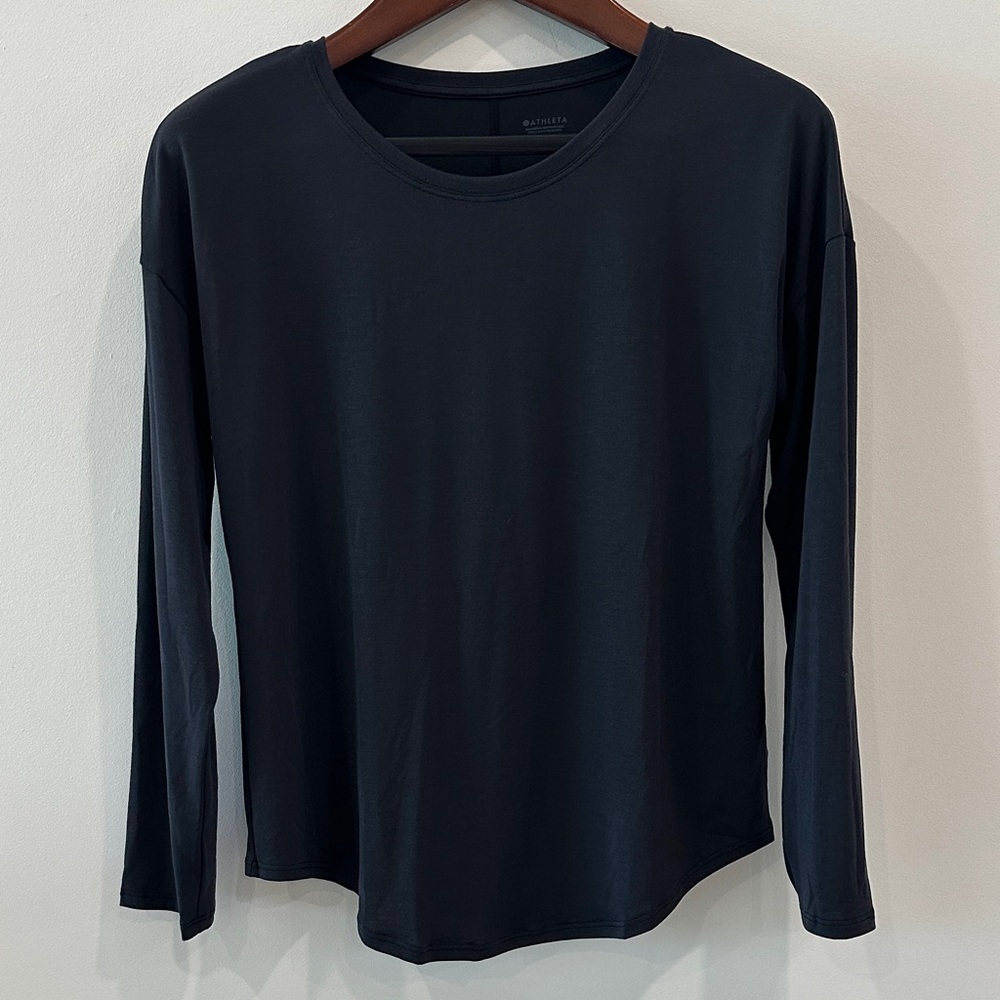 Athleta Classic Black Long Sleeve Tee